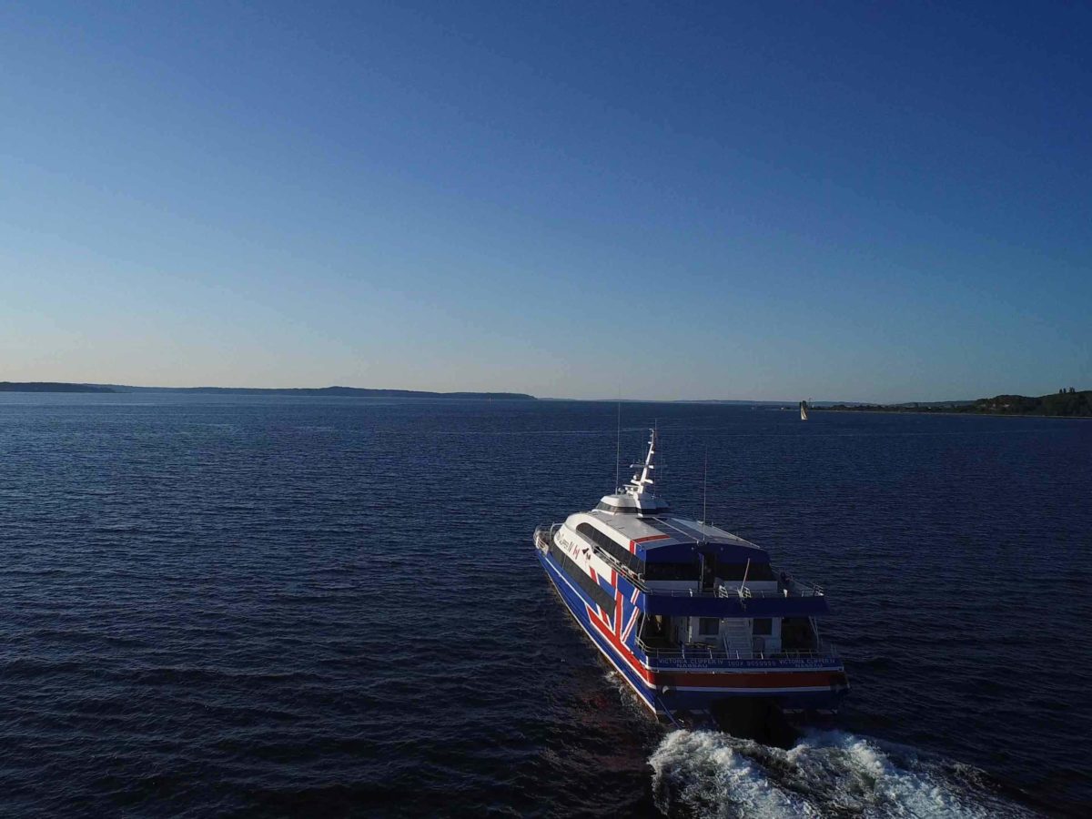 The Victoria Clipper IV cruises through the Salish Sea.