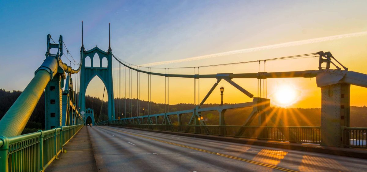 Explore downtown Portland and wander over one of the city’s many iconic bridges.