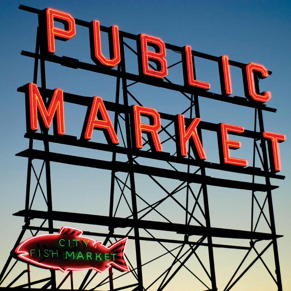 Pike Place Market is a great place to find local goods and services.